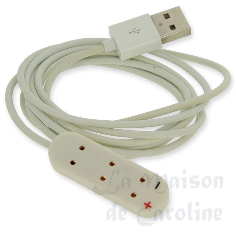 Cable USB-3V avec triplette, Piles et ampoules de rechange, accessoires et  miniatures pour maison de poupées 